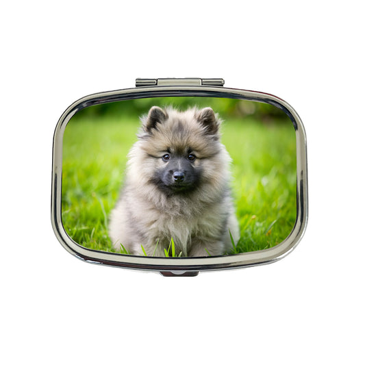 Keeshond Dog Puppy Photo Travel Pill Box Case