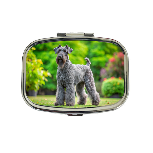 Kerry Blue Terrier Dog Photo Travel Pill Box Case