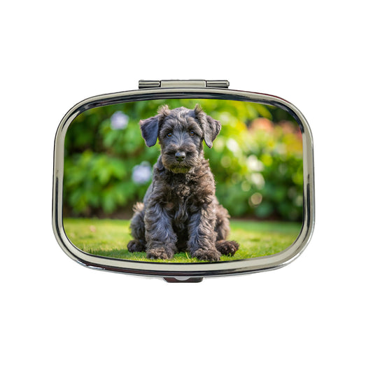 Kerry Blue Terrier Dog Puppy Photo Travel Pill Box Case