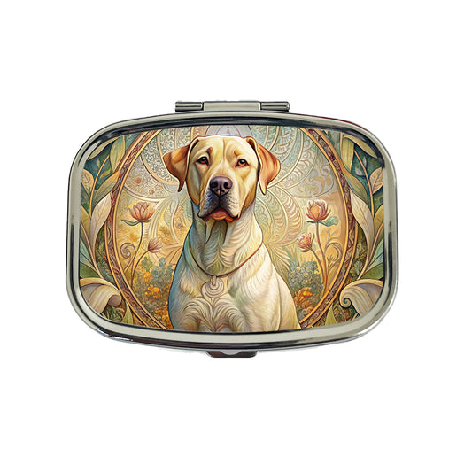 Labrabull Dog Art Nouveau Travel Pill Box Case
