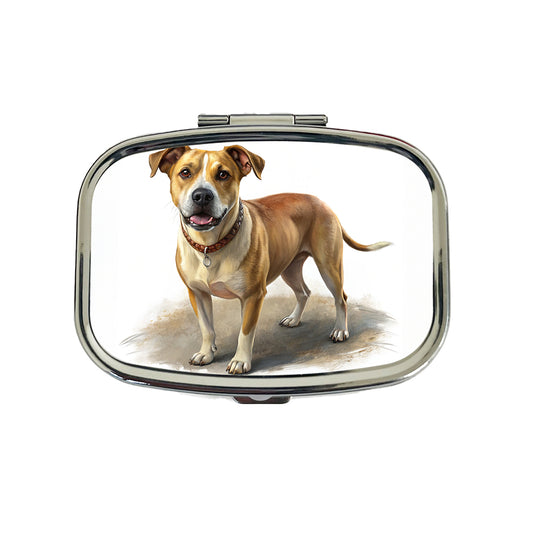 Labrabull Dog Illustration Travel Pill Box Case