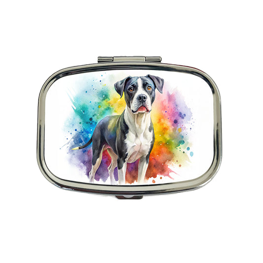 Labrabull Dog Watercolor Style Travel Pill Box Case