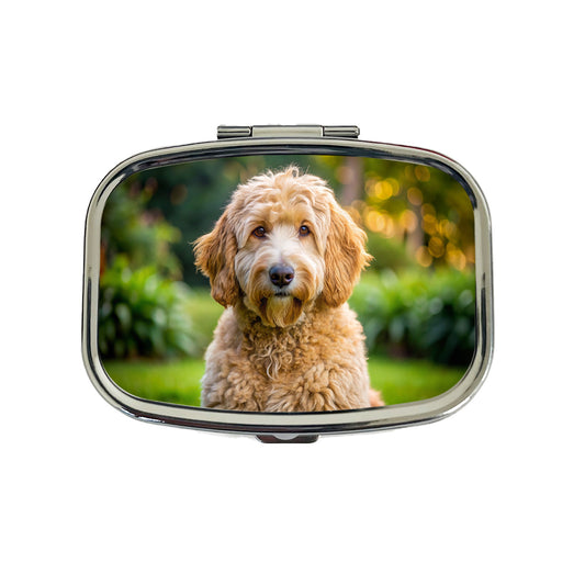 Labradoodle Dog Photo Travel Pill Box Case