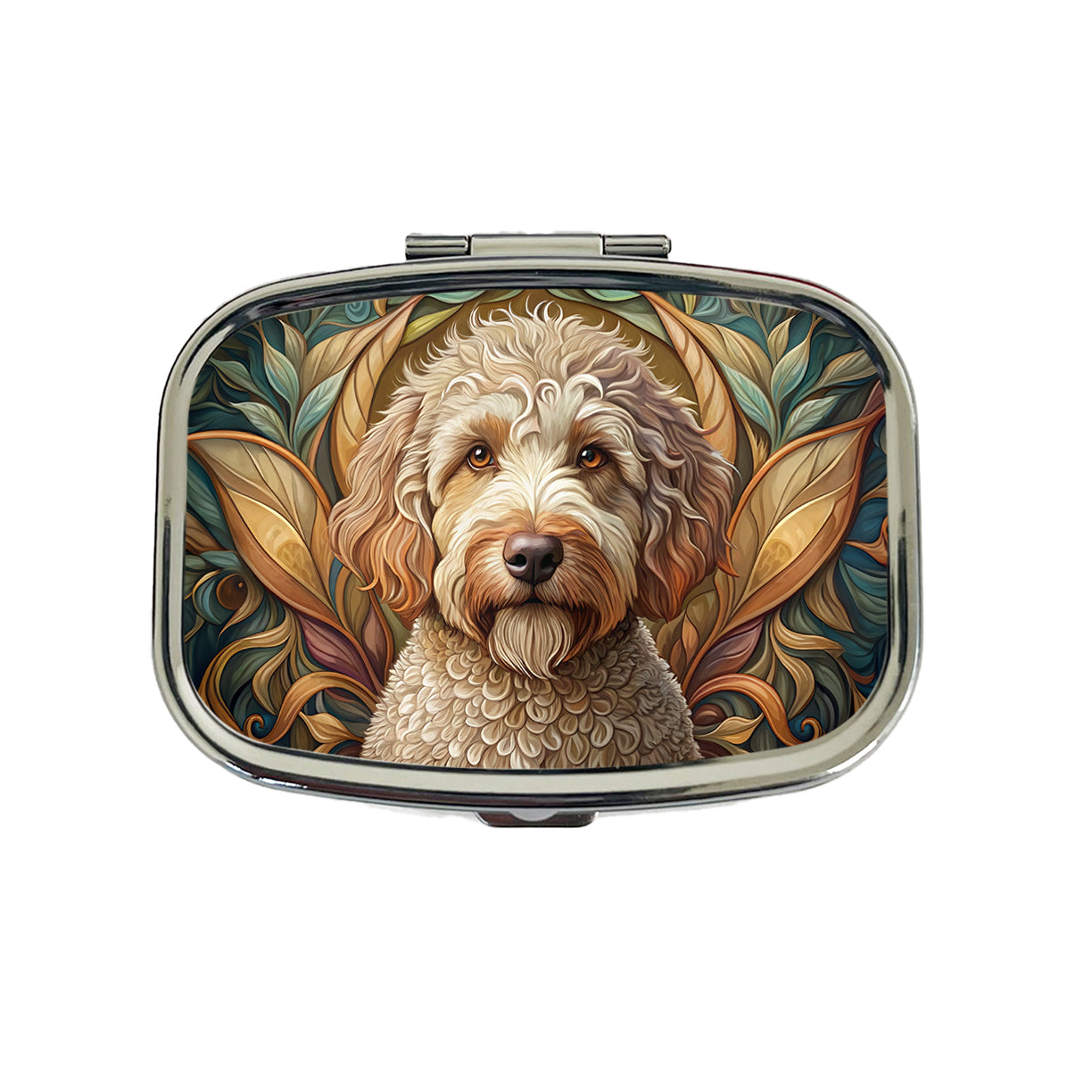 Lagotto Romagnolo Dog Art Nouveau Travel Pill Box Case