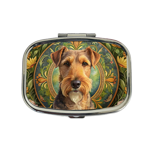 Lakeland Terrier Dog Art Nouveau Travel Pill Box Case