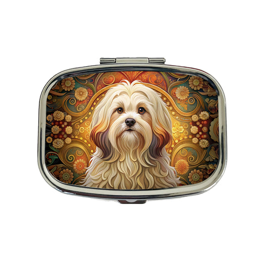 Lhasa Apso Dog Art Nouveau Travel Pill Box Case