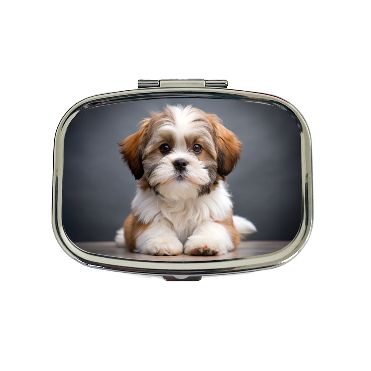 Lhasa Apso Dog Puppy Photo Travel Pill Box Case