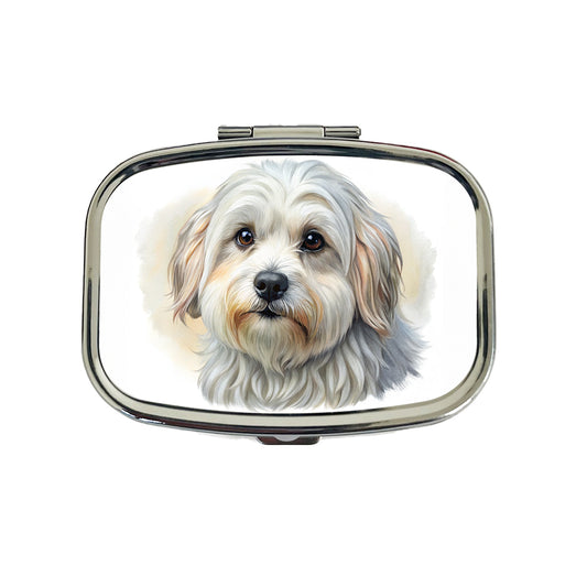 Lowchen Little Lion Dog Illustration Travel Pill Box Case