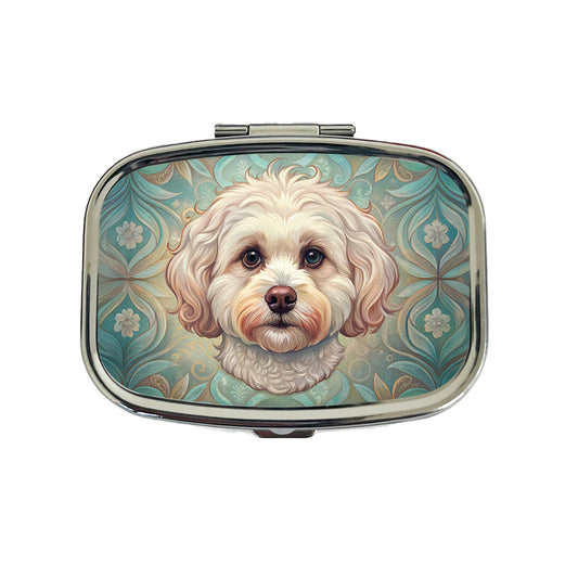 Maltipoo Dog Art Nouveau Travel Pill Box Case