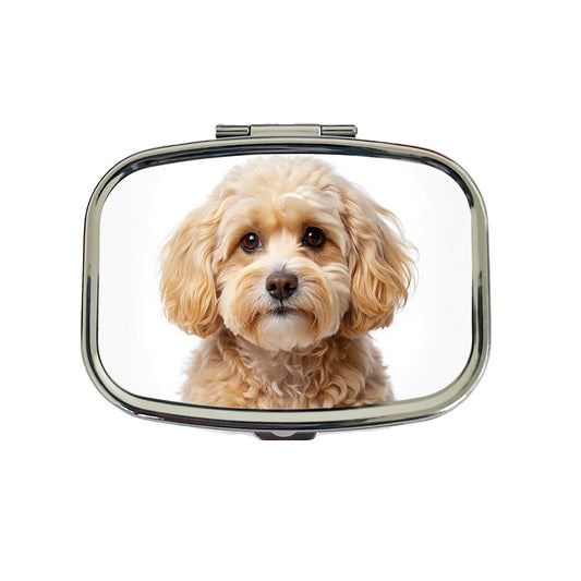 Maltipoo Dog Photo Travel Pill Box Case