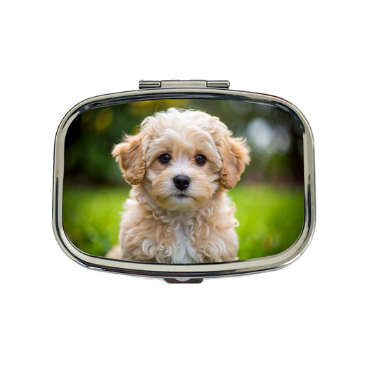 Maltipoo Dog Puppy Photo Travel Pill Box Case