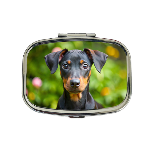 Manchester Terrier Dog Puppy Photo Travel Pill Box Case