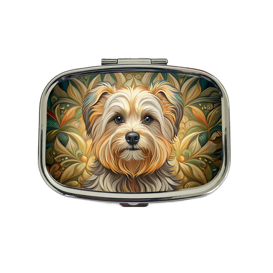 Morkie Dog Art Nouveau Travel Pill Box Case