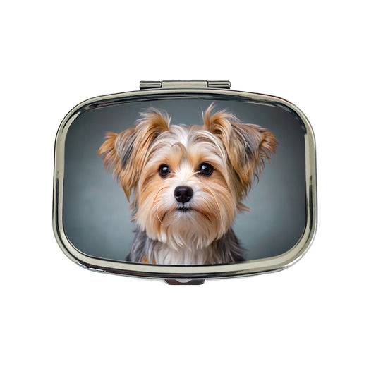 Morkie Dog Photo Travel Pill Box Case