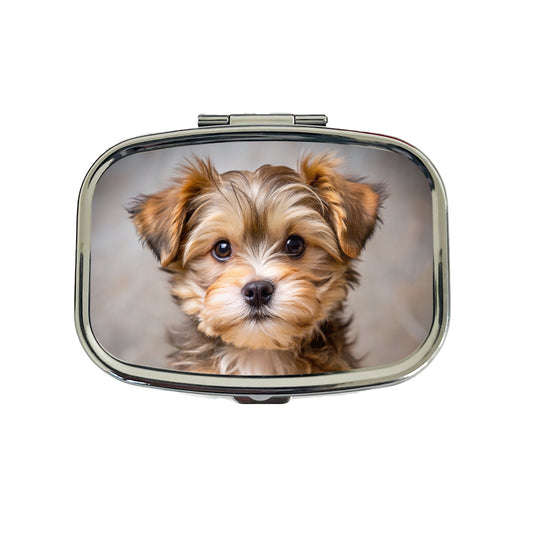 Morkie Dog Puppy Photo Travel Pill Box Case