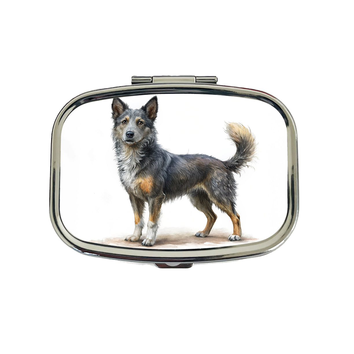 Mudi Dog Illustration Travel Pill Box Case