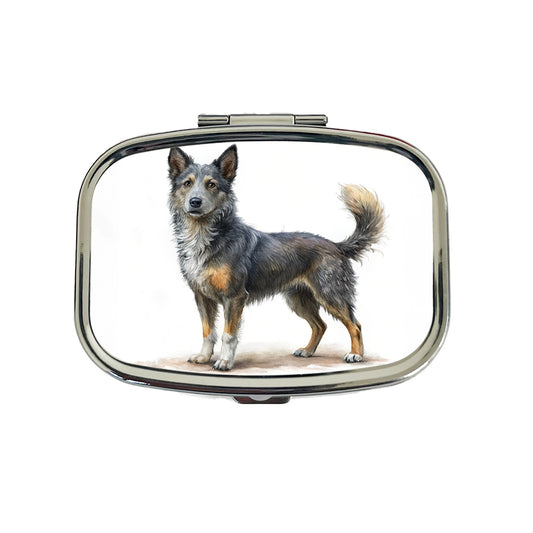 Mudi Dog Illustration Travel Pill Box Case