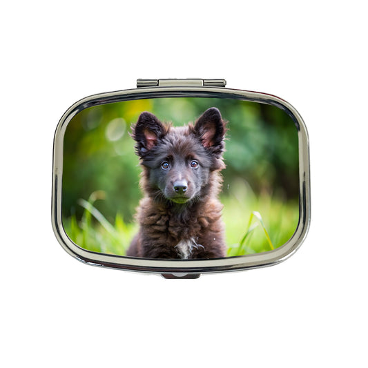 Mudi Dog Puppy Photo Travel Pill Box Case