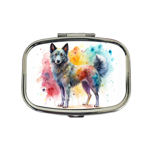 Mudi Dog Watercolor Style Travel Pill Box Case