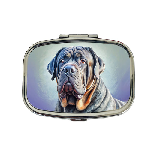 Neapolitan Mastiff Dog Illustration Travel Pill Box Case