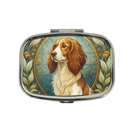 Nederlandse Kooikerhondje Dog Art Nouveau Travel Pill Box Case
