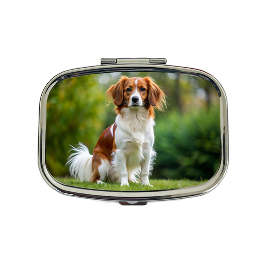 Nederlandse Kooikerhondje Dog Photo Travel Pill Box Case