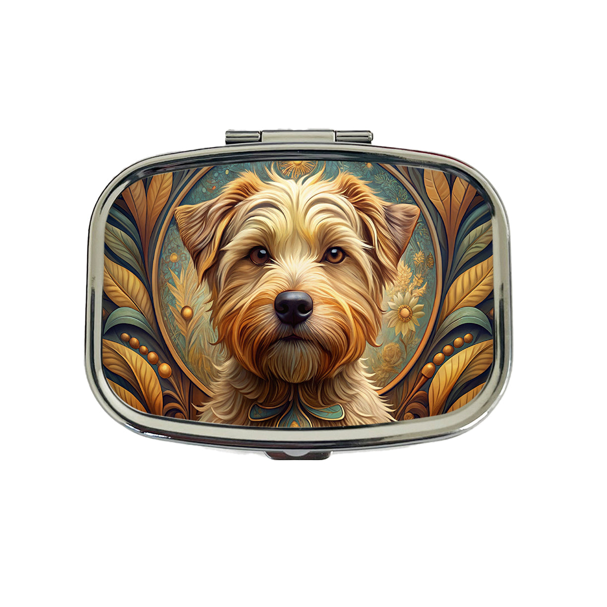 Norfolk Terrier Dog Art Nouveau Travel Pill Box Case
