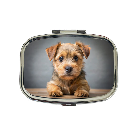 Norfolk Terrier Dog Puppy Photo Travel Pill Box Case