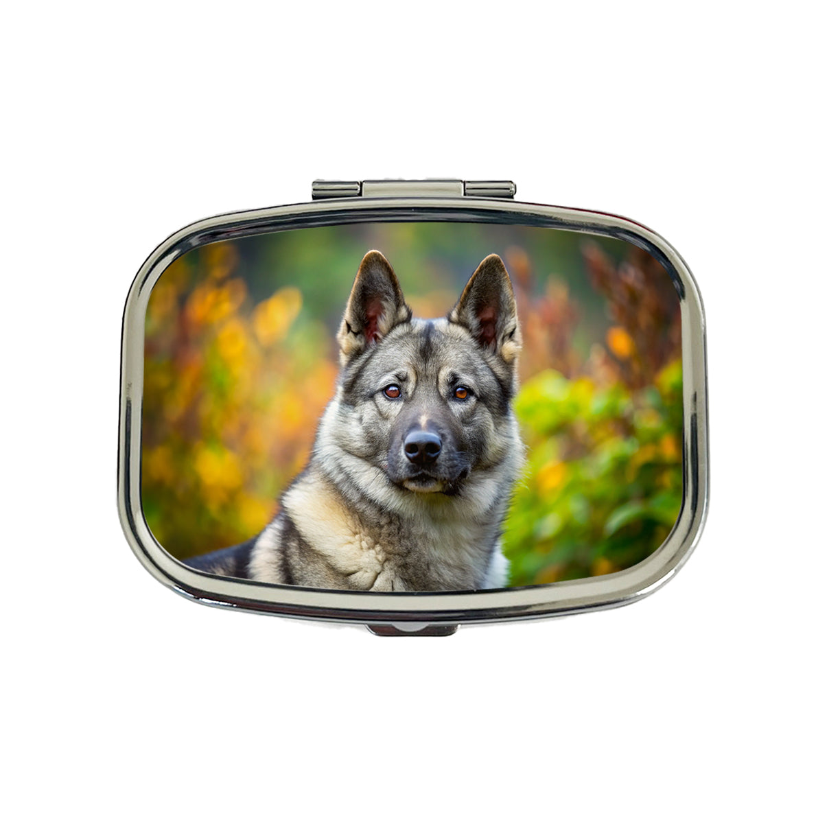 Norwegian Elkhound Dog Photo Travel Pill Box Case