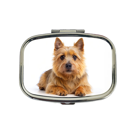 Norwich Terrier Dog Photo Travel Pill Box Case