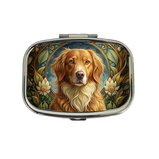 Nova Scotia Duck Tolling Retriever Dog Art Nouveau Travel Pill Box Case