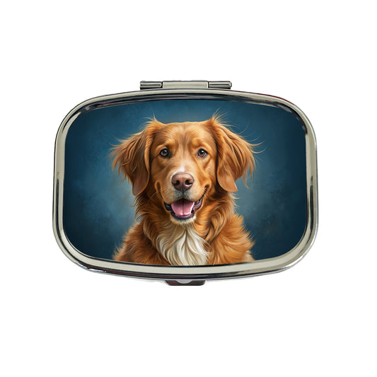 Nova Scotia Duck Tolling Retriever Dog Illustration Travel Pill Box Case