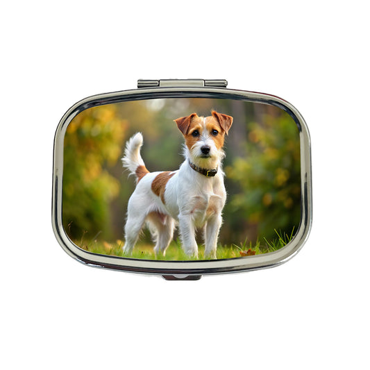 Parson Russell Terrier Dog Photo Travel Pill Box Case