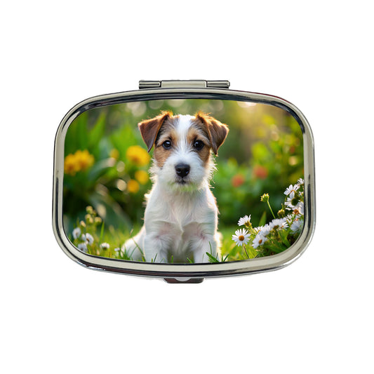 Parson Russell Terrier Dog Puppy Photo Travel Pill Box Case