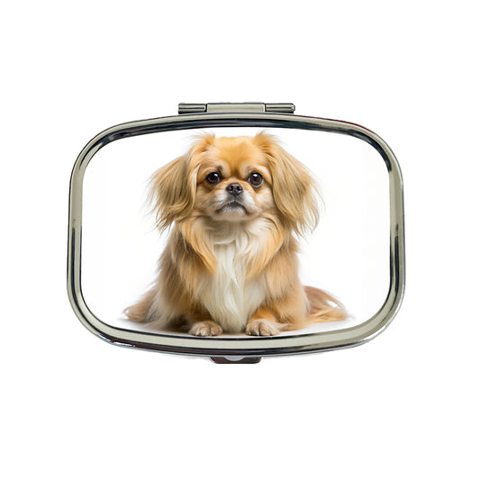 Pekapoo Dog Photo Travel Pill Box Case