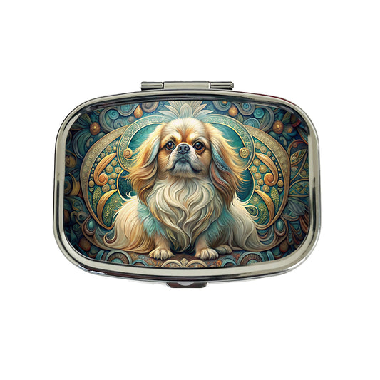 Pekingese Dog Art Nouveau Travel Pill Box Case