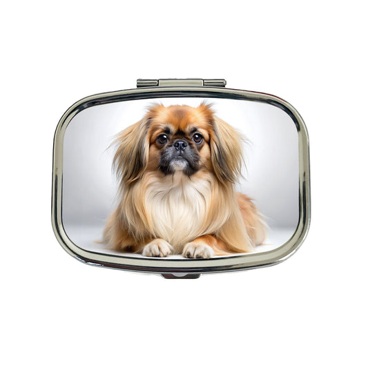 Pekingese Dog Photo Travel Pill Box Case