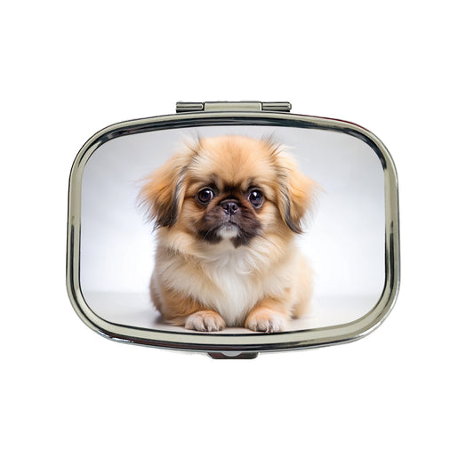 Pekingese Dog Puppy Photo Travel Pill Box Case