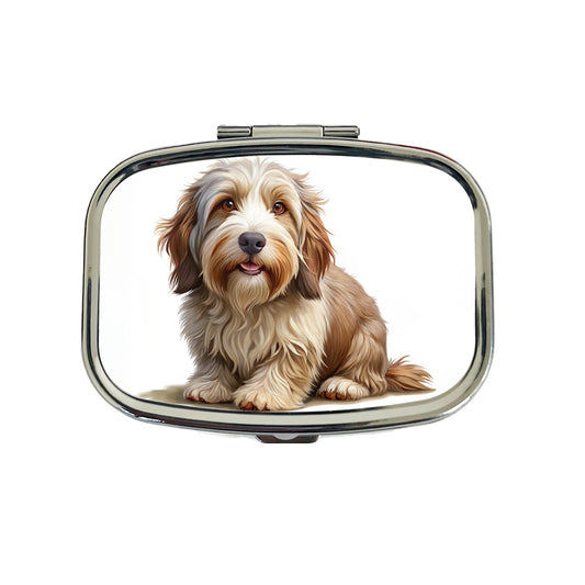 Petit Basset Griffon Vendeen Dog Illustration Travel Pill Box Case