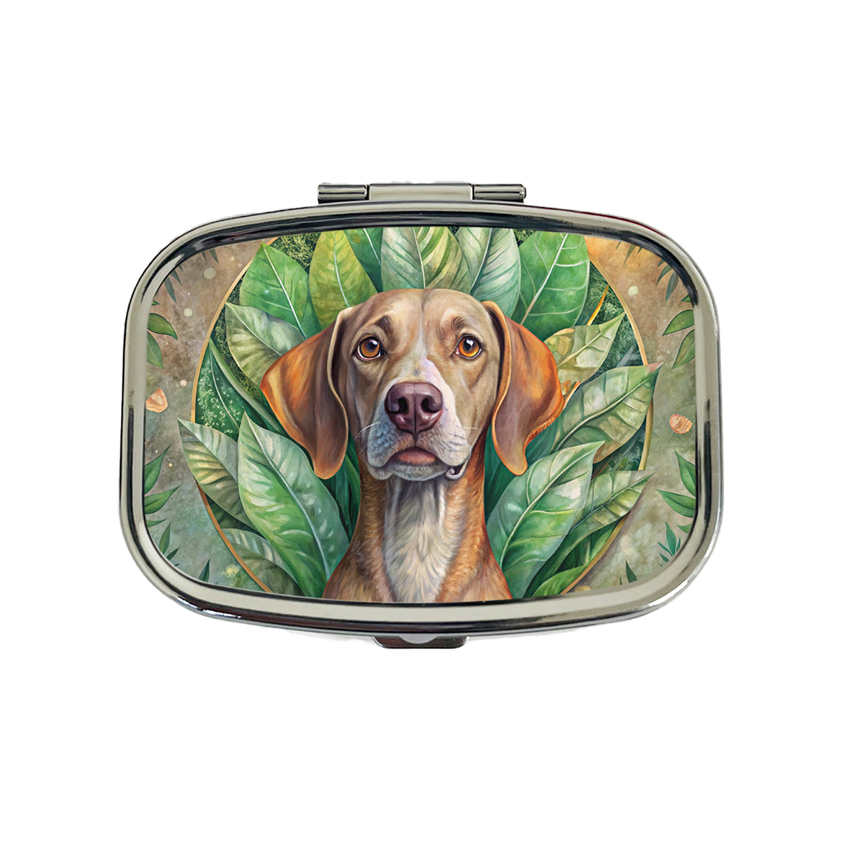 Pointer Dog Art Nouveau Travel Pill Box Case