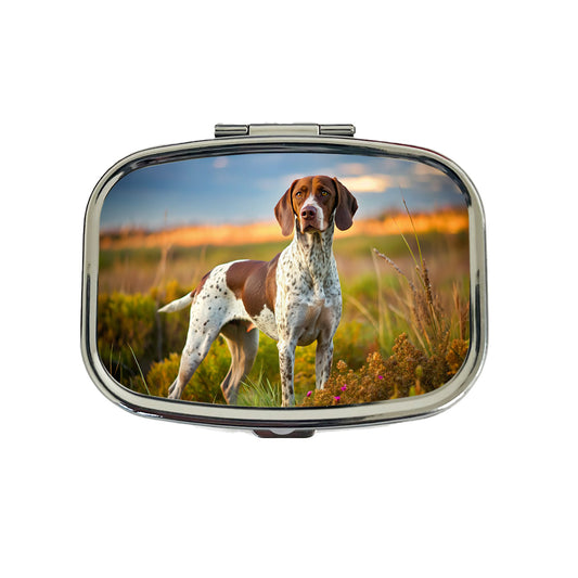 Pointer Dog Photo Travel Pill Box Case