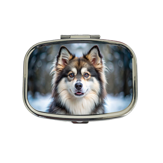 Pomsky Dog Photo Travel Pill Box Case