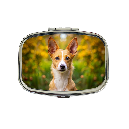 Portuguese Podengo Pequeno Dog Photo Travel Pill Box Case