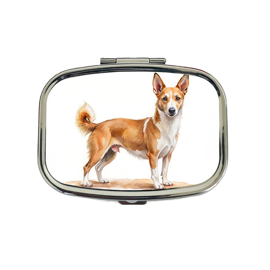 Portuguese Podengo Pequeno Dog Watercolor Style Travel Pill Box Case