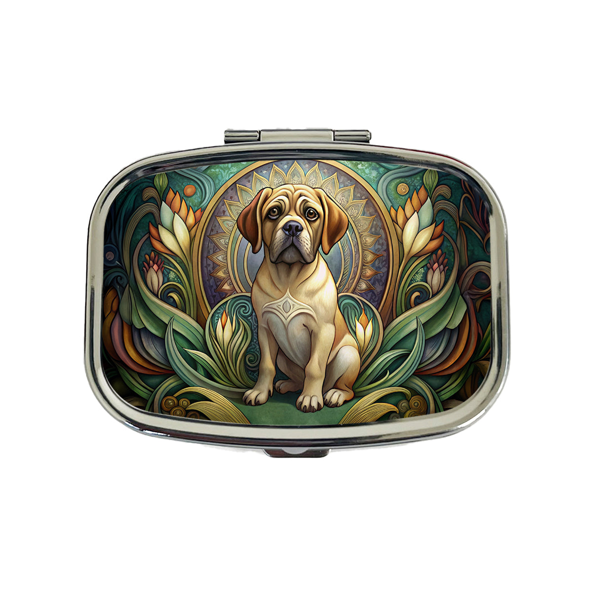 Puggle Dog Art Nouveau Travel Pill Box Case