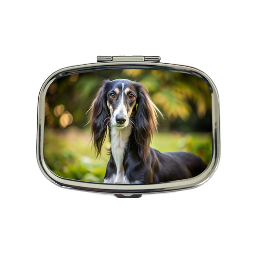 Saluki Dog Photo Travel Pill Box Case