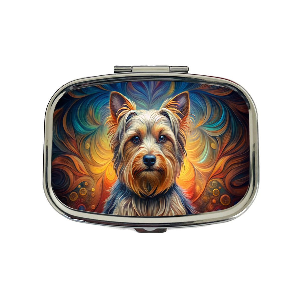 Silky Terrier Dog Art Nouveau Travel Pill Box Case