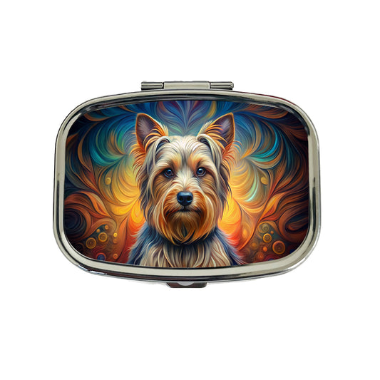 Silky Terrier Dog Art Nouveau Travel Pill Box Case