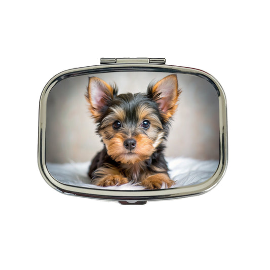 Silky Terrier Dog Puppy Photo Travel Pill Box Case