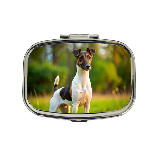 Smooth Fox Terrier Dog Photo Travel Pill Box Case